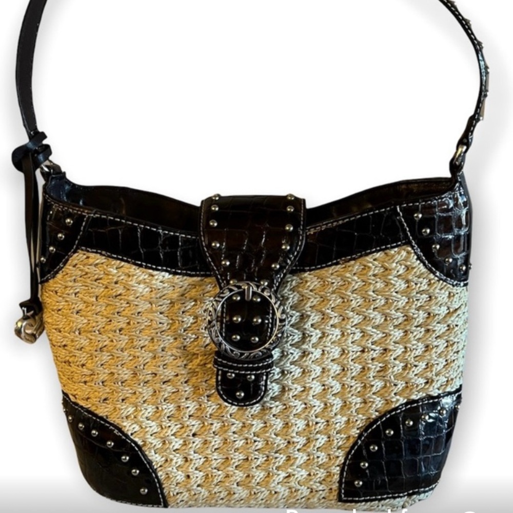 BRIGHTON Raffia Straw Tote/Shoulder Bag